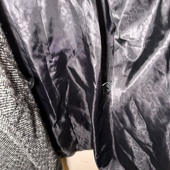 Guess SZ XL Womens Tweed Swing Double Breasted Wool Blend Pea Coat Winter Dressy - Picture 9 of 13